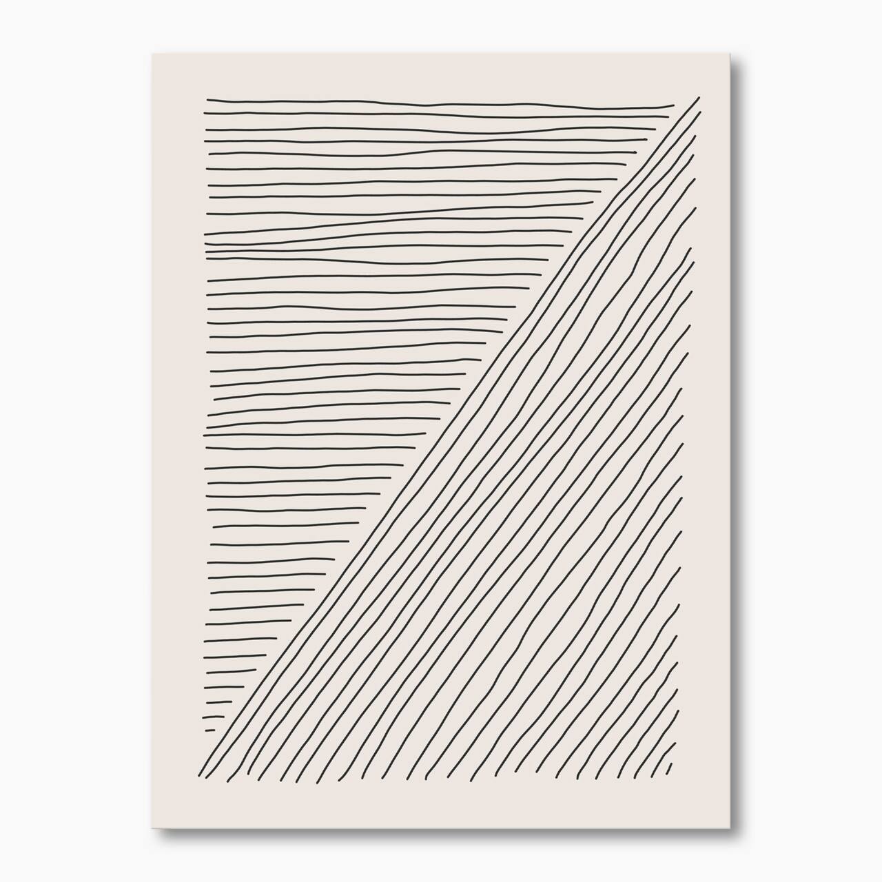 Designart - Minimal Geometric Lines IV - Modern Canvas Wall Art Print